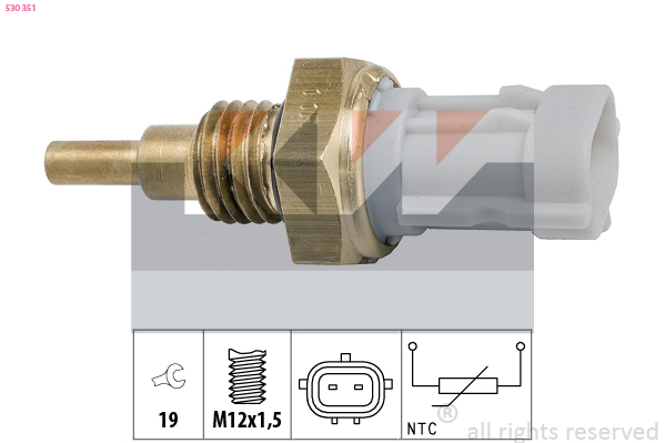 Senzor,temperatura ulei 530 351 KW